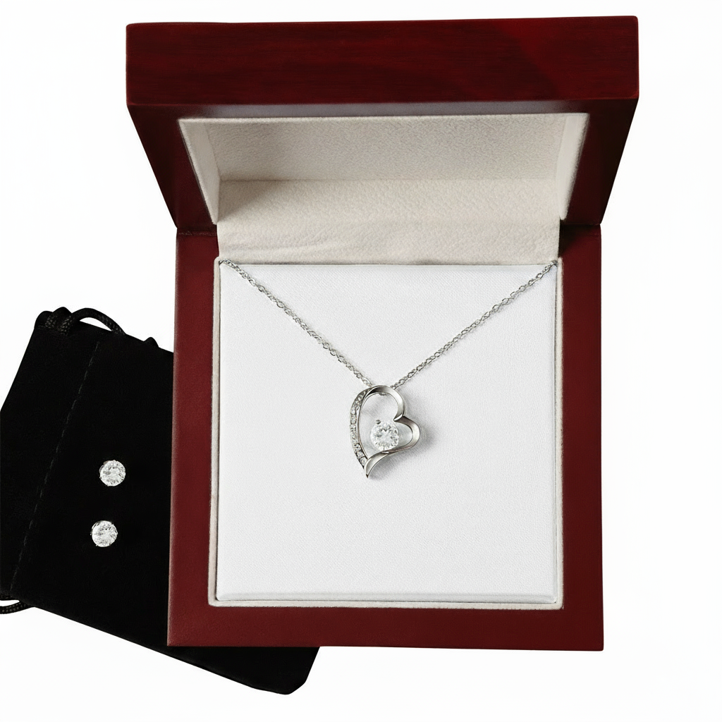 Forever Love Necklace And Earring Set