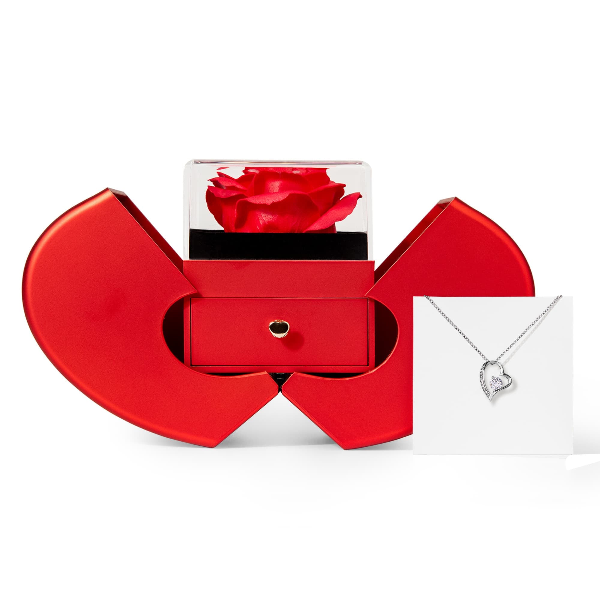 Forever Love with Red Heart Rose Box