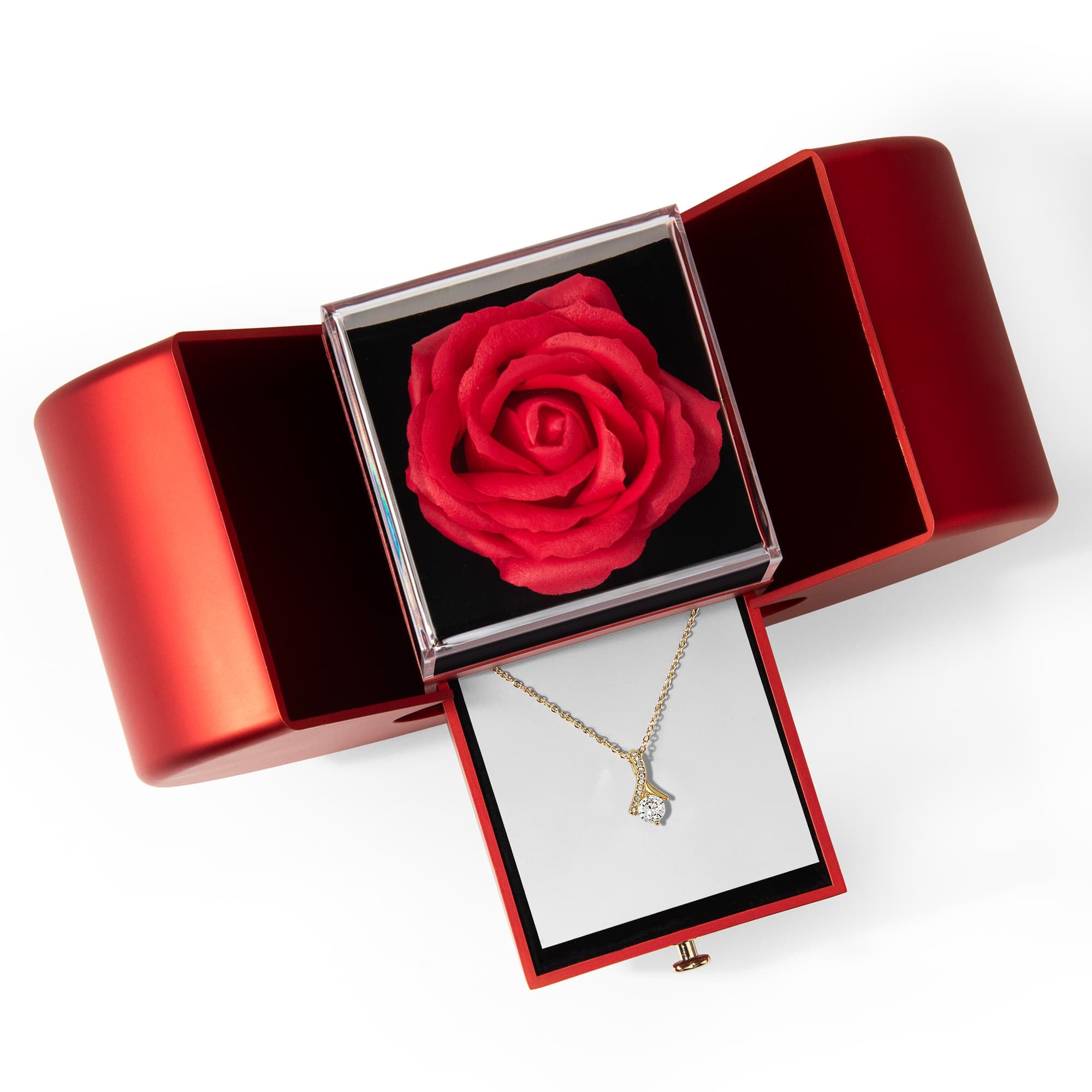 Alluring Beauty with Red Heart Rose Box
