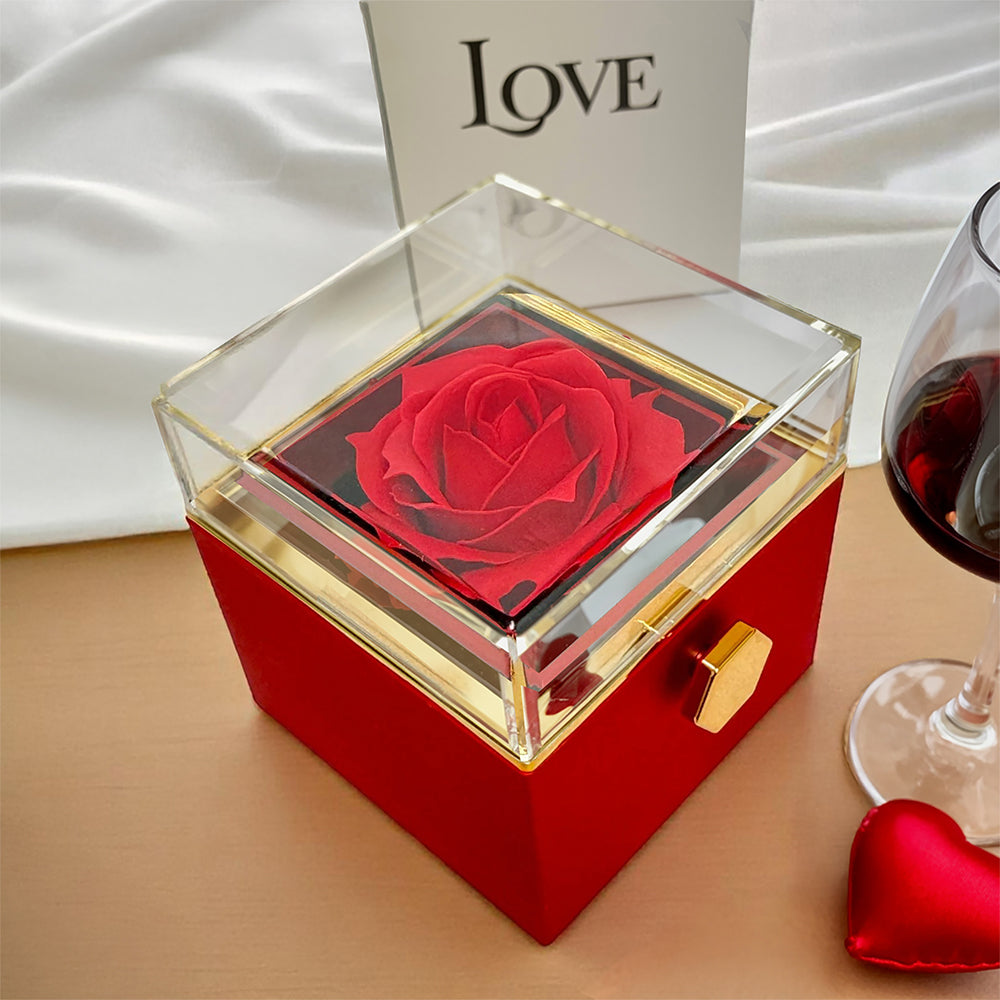 Love Knot with Rotating Rose Gift Box