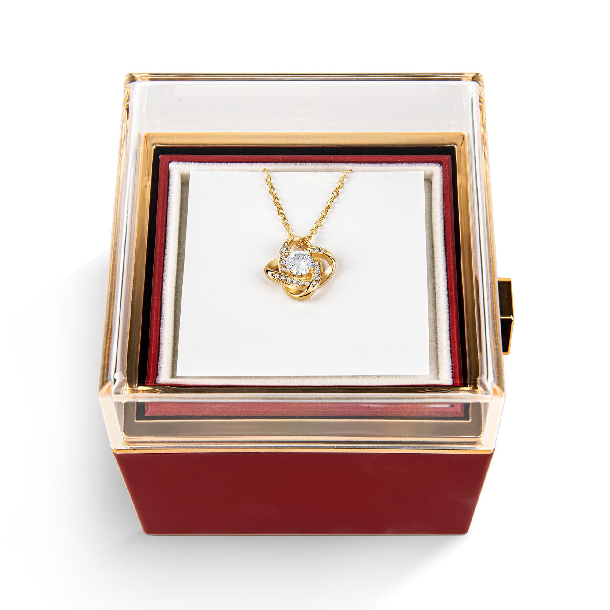 Love Knot with Rotating Rose Gift Box